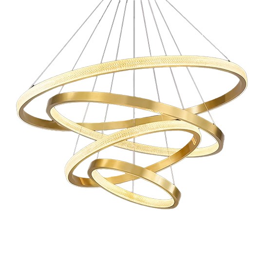 Dekorativna LED zlatna visilica krugovi 52W 3000K M10908