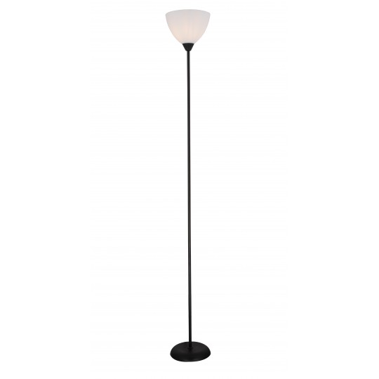 Podna lampa E27 crna sa belim abažurom 180cm M65-C